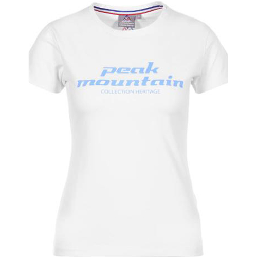 textil Mujer Camisetas manga corta Peak Mountain T-shirt manches courtes femme ACOSMO Blanco