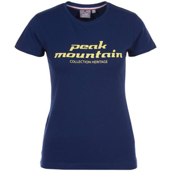 textil Mujer Camisetas manga corta Peak Mountain T-shirt manches courtes femme ACOSMO Marino