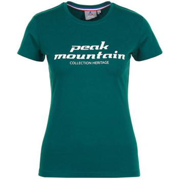textil Mujer Camisetas manga corta Peak Mountain T-shirt manches courtes femme ACOSMO Verde