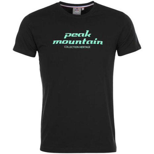 textil Hombre Camisetas manga corta Peak Mountain T-shirt manches courtes homme COSMO Negro