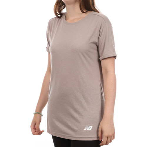 textil Mujer Tops y Camisetas New Balance  Beige