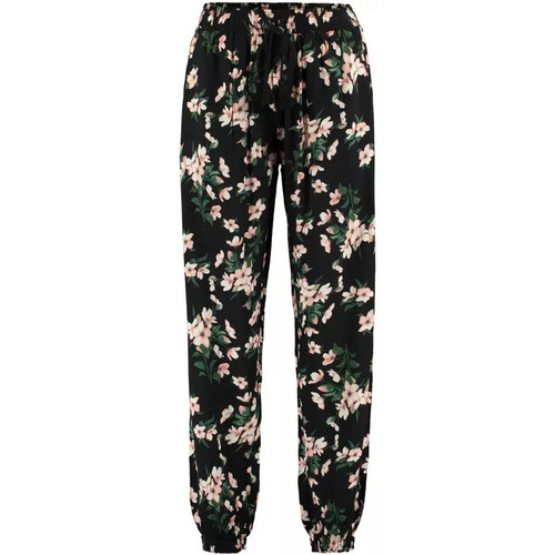 textil Mujer Pantalones Hailys Pantalones de verano de mujer Roxy Black Flower 4
