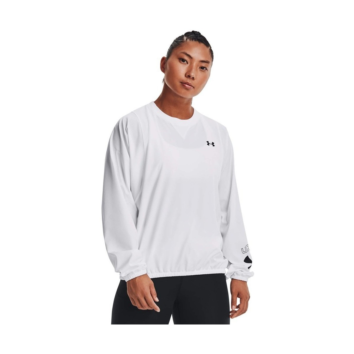 textil Mujer Sudaderas Under Armour Woven Graphic Crew Blanco