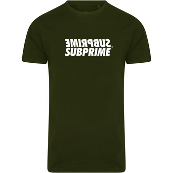textil Hombre Camisetas manga corta Subprime Shirt Mirror Army Verde