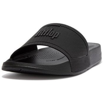 Zapatos Mujer Zuecos (Mules) FitFlop IQUSHION SLIDES ALL BLACK Oro