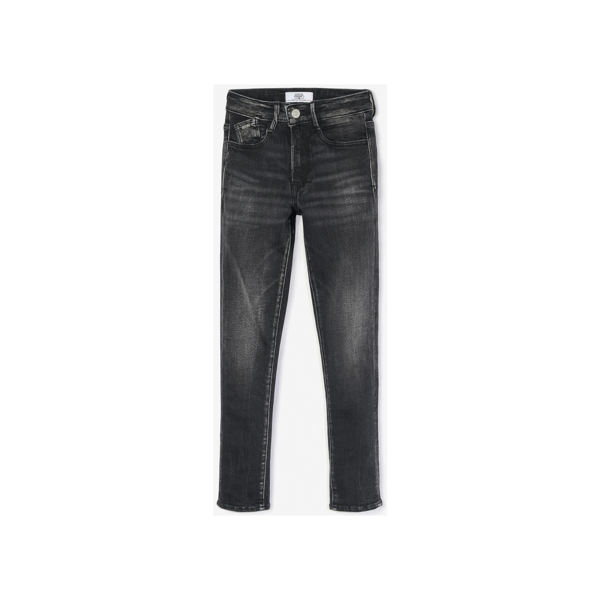 textil Niña Vaqueros Le Temps des Cerises Jeans  power skinny tiro alto, largo 34 Negro