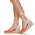 Zapatos Mujer Alpargatas JB Martin VISALIA Piel / Rosa / Cordones / Bonbon