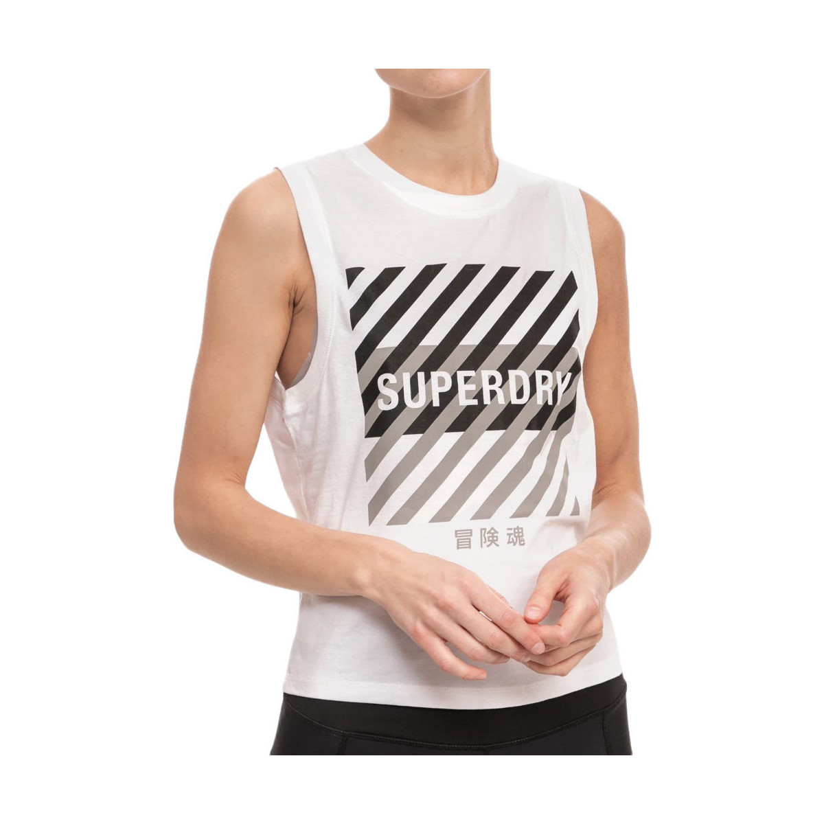 textil Mujer Camisetas sin mangas Superdry  Blanco