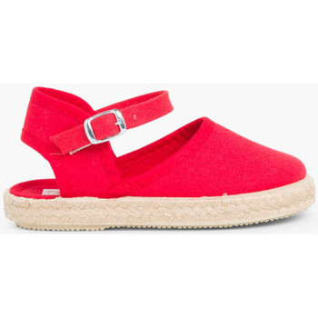 Zapatos Niña Alpargatas Pisamonas Alpargatas para Niñas con Hebilla Rojo
