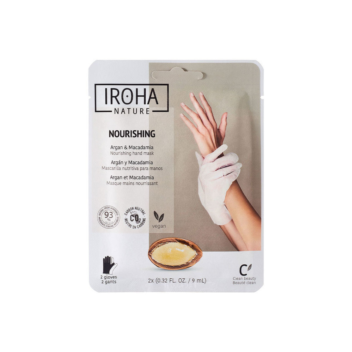 Belleza Cuidados manos & pies Iroha Nature Argan & Macadamia Nourishing Hand Mask 