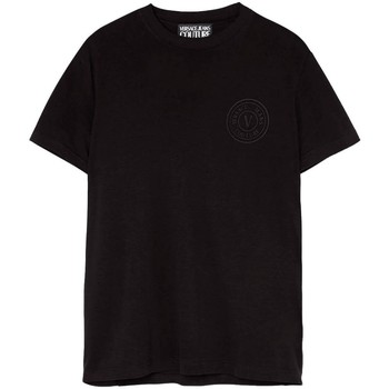 textil Camisetas manga corta Versace Jeans Couture - Camiseta Logotipo V-Emblem Negro