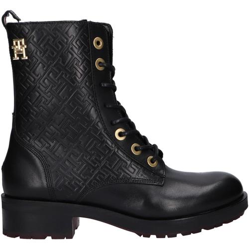 Zapatos Mujer Botas Tommy Hilfiger FW0FW06817 BIKER BOOT Negro