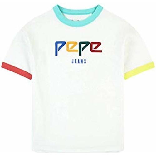 textil Niña Camisetas manga corta Pepe jeans PG502088 Blanco