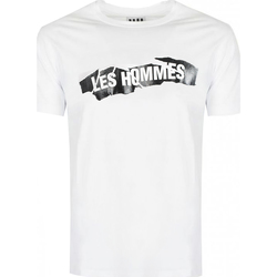 textil Hombre Camisetas manga corta Les Hommes LKT200-703P | Round Neck T-Shirt Blanco