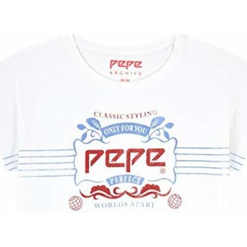 textil Niña Camisetas manga corta Pepe jeans PG502141 Blanco