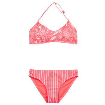 textil Niña Bikini Roxy VACAY FOR LIFE TRI BRA SET Rosa / Blanco