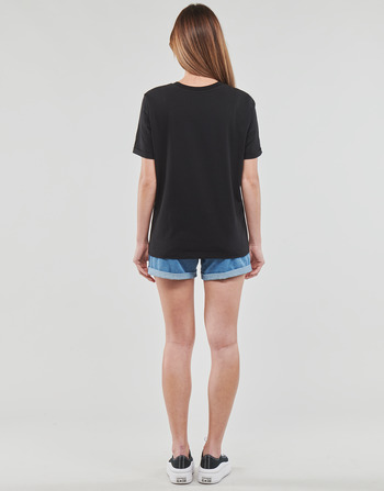 Pieces PCRIA SS FOLD UP SOLID TEE Negro