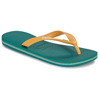 Zapatos Chanclas Havaianas BRASIL LOGO Verde / Amarillo