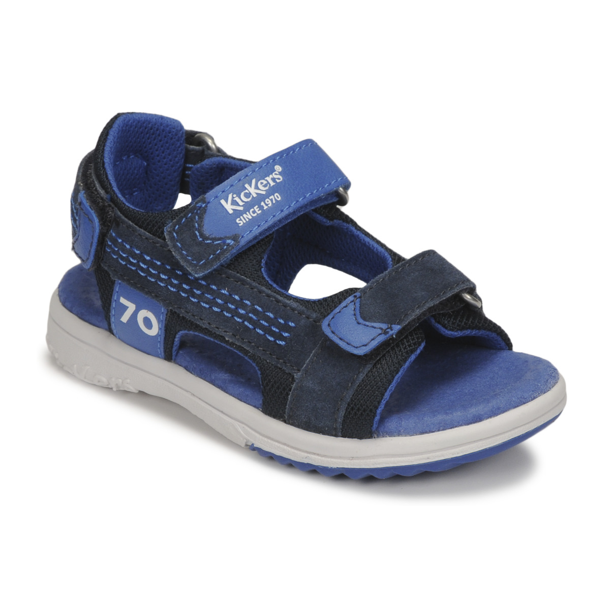 Zapatos Niño Sandalias Kickers PLANE Azul / Gris