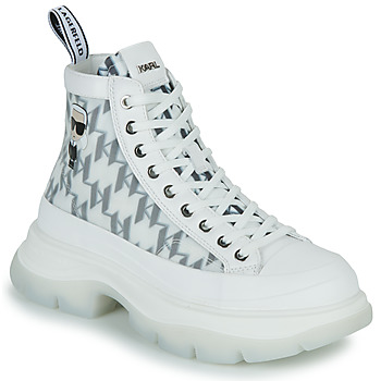 Zapatos Mujer Zapatillas altas Karl Lagerfeld LUNA Monogram Mesh Boot Blanco