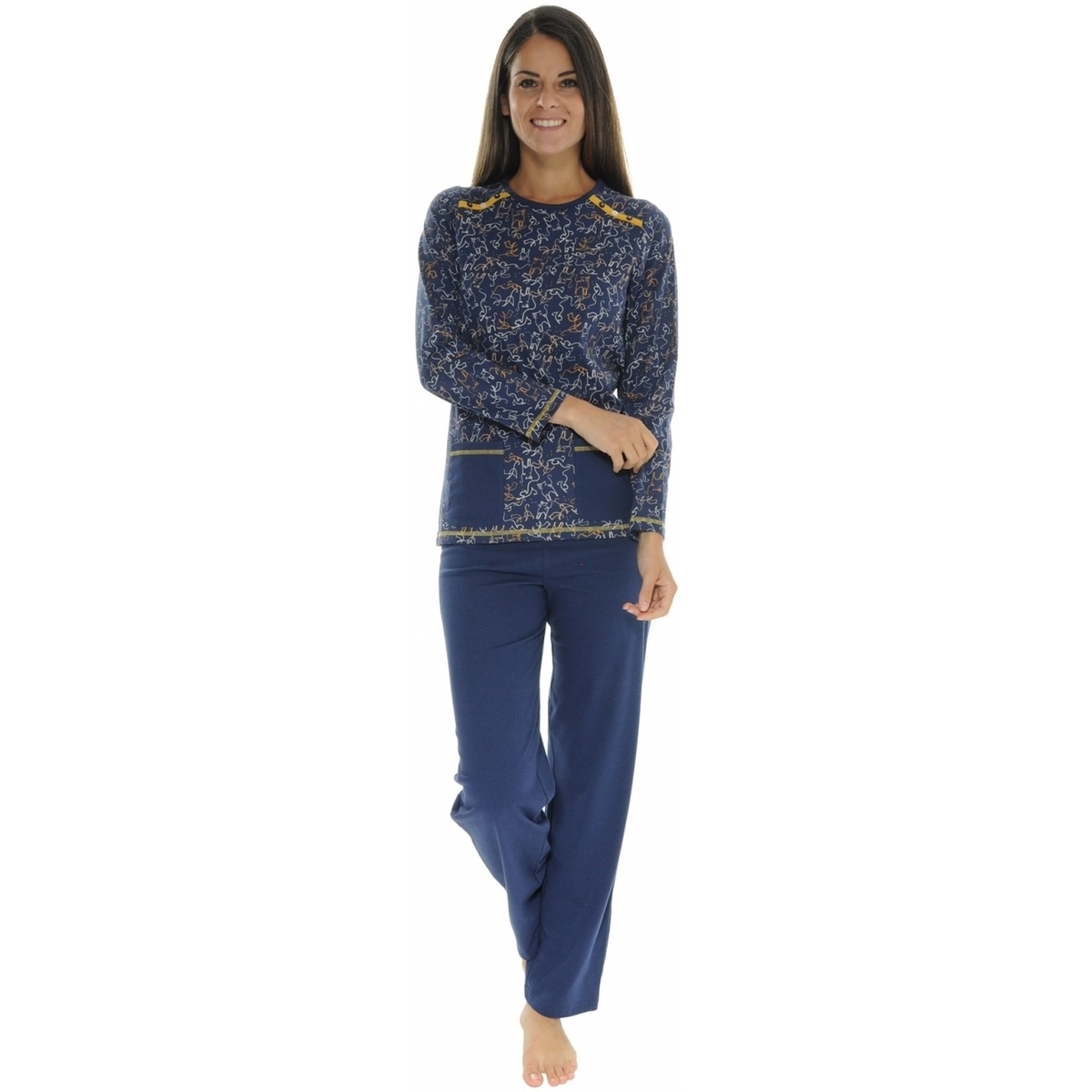 textil Mujer Pijama Christian Cane JUNE Azul