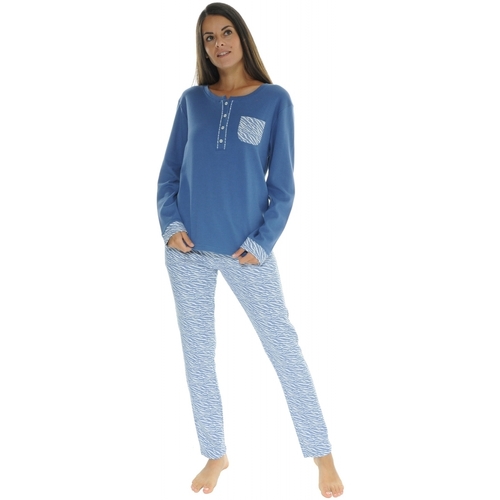 textil Mujer Pijama Christian Cane JESS Azul