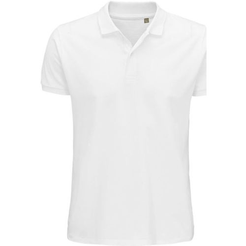 textil Hombre Polos manga corta Sols PLANET - POLO HOMBRE-100% algodón biológico color blanco Blanco