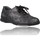 Zapatos Mujer Derbie & Richelieu Suave 3204 Zapatos Casual de Piel con Cordones de Mujer Negro