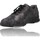 Zapatos Mujer Derbie & Richelieu Suave 3204 Zapatos Casual de Piel con Cordones de Mujer Negro