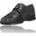 Zapatos Mujer Derbie & Richelieu Suave 3203 Zapatos Casual con Velcro de Mujer Negro