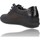 Zapatos Mujer Derbie & Richelieu Suave Zapatos Casual de Piel con Cordones para Mujeres de  3414 Negro