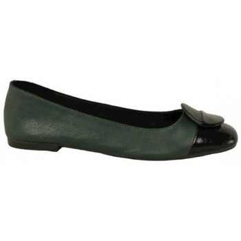 Zapatos Mujer Mocasín Top3 bailarina con pieza combinada y piso topflex Verde