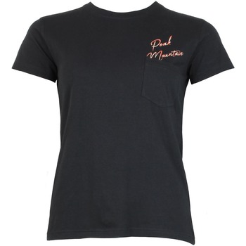 textil Mujer Camisetas manga corta Peak Mountain T-shirt manches courtes femme AJOJO Negro