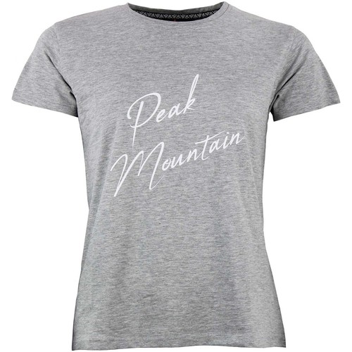 textil Mujer Camisetas manga corta Peak Mountain T-shirt manches courtes femme ATRESOR Gris
