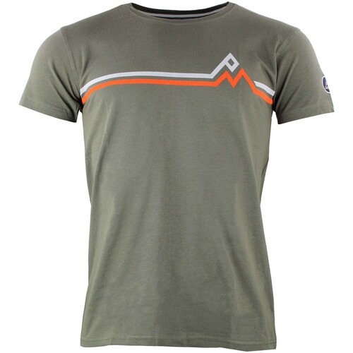 textil Hombre Camisetas manga corta Peak Mountain T-shirt manches courtes homme CASA Verde
