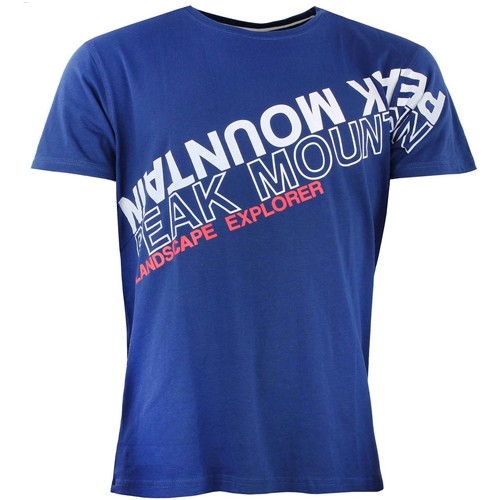 textil Hombre Camisetas manga corta Peak Mountain T-shirt manches courtes homme CYCLONE Marino
