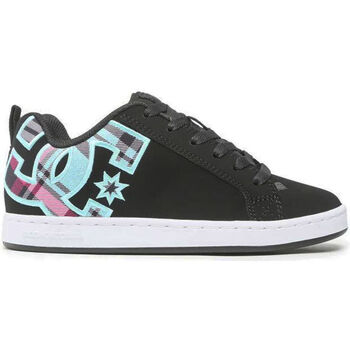 Zapatos Deportivas Moda DC Shoes Court graffik 300678 BLACK/C BLUE PLAID (BKL) Negro