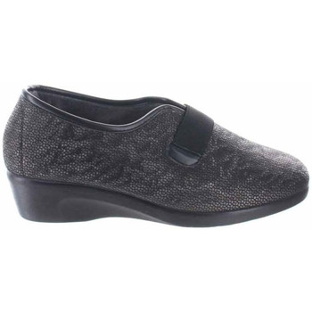 Zapatos Mujer Pantuflas DeValverde Zapatilla casa -224 para mujer con cuña color negro Negro