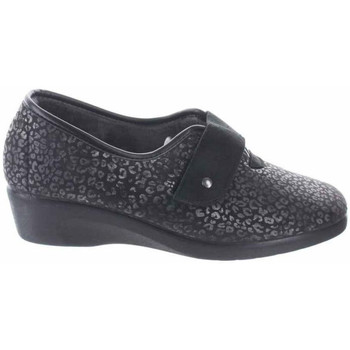 Zapatos Mujer Pantuflas DeValverde Zapatilla casa -223 para mujer con cuña color negro Negro