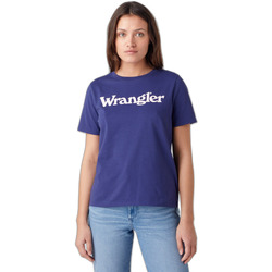 textil Mujer Camisetas manga corta Wrangler T-shirt femme  Regular Azul