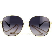 Relojes & Joyas Mujer Gafas de sol Gucci Occhiali da Sole  GG1089SA 001 con Catena Oro