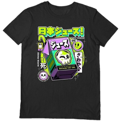 textil Camisetas manga larga Ilustrata Japanese Juice Negro