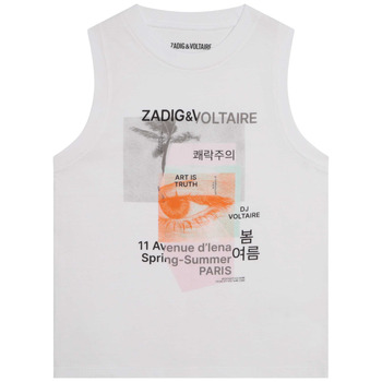 textil Niña Camisetas sin mangas Zadig & Voltaire X15378-10P-C Blanco