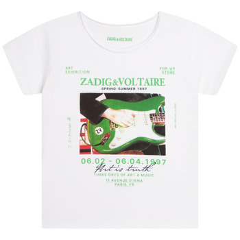 textil Niña Camisetas manga corta Zadig & Voltaire X15381-10P-C Blanco