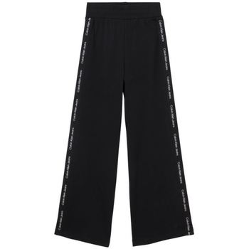 textil Mujer Pantalones chinos Calvin Klein Jeans PANTALON LOGO TAPE  MUJER Negro