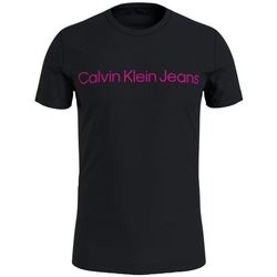 textil Hombre Camisetas manga corta Calvin Klein Jeans CAMISETA INSTITUTIONALCALVIN KLEIN HOMBRE Negro