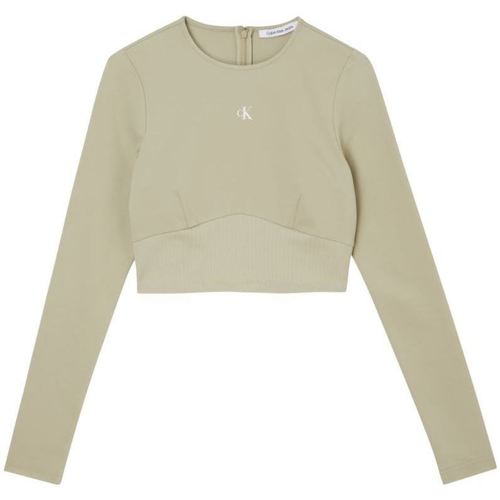 textil Mujer Sudaderas Calvin Klein Jeans JERSEY MIXED MILANO  MUJER Beige