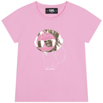 textil Niña Camisetas manga corta Karl Lagerfeld Z15414-465-B Rosa