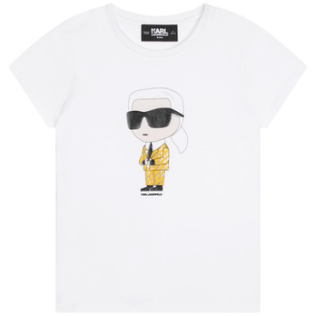 textil Niña Camisetas manga corta Karl Lagerfeld Z15417-N05-C Blanco