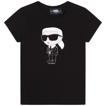 textil Niña Camisetas manga corta Karl Lagerfeld Z15418-09B-B Negro